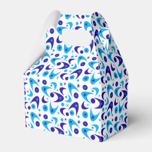Retro Blue Boomerangs Geschenkschachtel