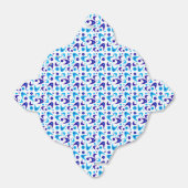 Retro Blue Boomerangs Geschenkschachtel (Ungefaltet)