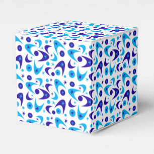 Retro Blue Boomerangs Geschenkschachtel