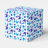 Retro Blue Boomerangs Geschenkschachtel (Rückseite)