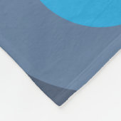 Retro Blue Circles Fleecedecke (Ecke)