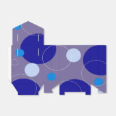 Retro Blue Circles & Ovals Royal Periwinkle Aqua Geschenkschachtel (Ungefaltet)