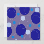 Retro Blue Circles Ovals Royal Periwinkle Wedding Einladung (Rückseite)