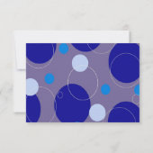Retro Blue Circles & Ovals Royal Response Card RSVP Karte (Rückseite)