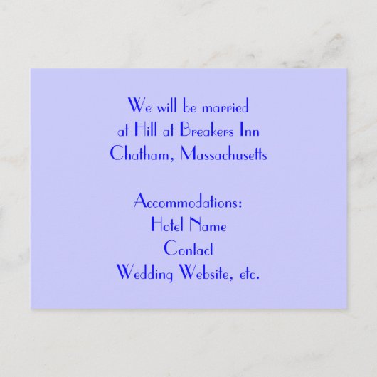 Retro Blue Circles & Ovals Royal Save the Date Ankündigungspostkarte (Rückseite)