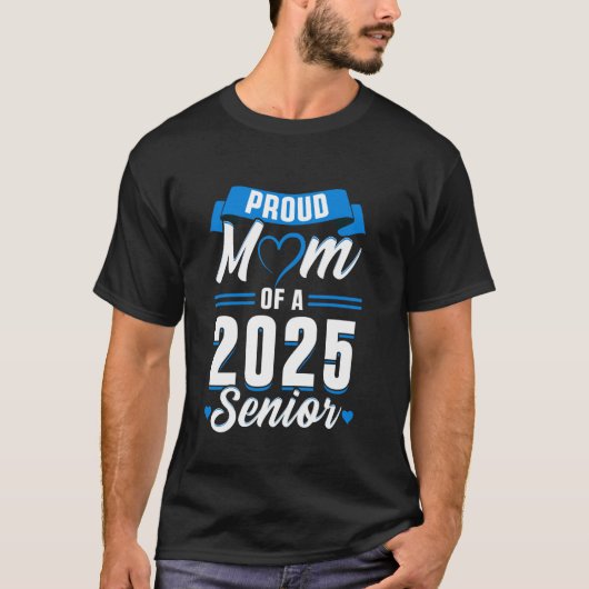 Retro Blue Class of 2025 Senior Abschluss Funny S T-Shirt (Vorderseite)