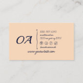 Retro Blue Colorful Bold Niedlich einzigartig Visitenkarte (Rückseite)