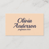 Retro Blue Colorful Bold Niedlich einzigartig Visitenkarte (Vorderseite)