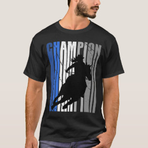 Retro Blue Cowgirl Champion Reitsport Barrel Ra T-Shirt