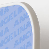 Retro Blue Custom Name Pickleball Paddle 70s (Linke Seite)