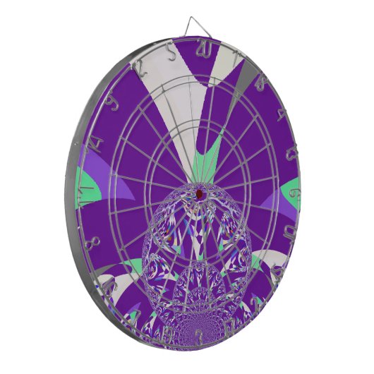 Retro Blue Cyan Kaleidoskop Art Print Dartscheibe (Vorderseite Links)