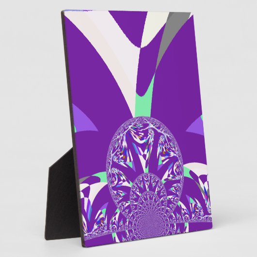 Retro Blue Cyan Kaleidoskop Art Print Fotoplatte (Seite)