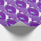 Retro Blue Cyan Kaleidoskop Art Print Geschenkpapier (Ecke)