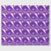 Retro Blue Cyan Kaleidoskop Art Print Geschenkpapier (Flach)