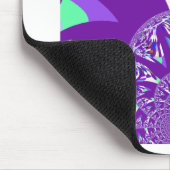 Retro Blue Cyan Kaleidoskop Art Print Mousepad (Ecke)