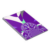 Retro Blue Cyan Kaleidoskop Art Print Notizblock (Rechte Seite)