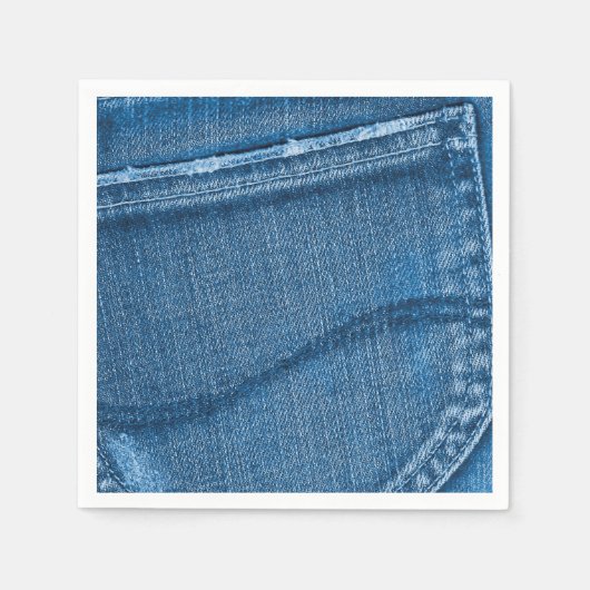 Retro Blue Denim Texture Serviette (Vorderseite)