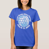 Retro Blue Disco Ball PERSONALISIERTER T - Shirt (Vorderseite)