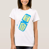 Retro Blue Dreh Phone T - Shirt (Vorderseite)