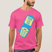 Retro Blue Dreh Phone T - Shirt (Vorderseite)