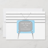 Retro Blue Electronics Einladung (Rückseite)