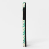 Retro Blue Fleur-De-Lis-Muster Case-Mate iPhone Hülle (Hinten/Links)