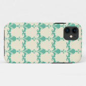 Retro Blue Fleur-De-Lis-Muster Case-Mate iPhone Hülle (Rückseite (Horizontal))