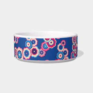 Retro Blue Floral Napf