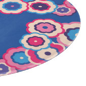 Retro Blue Floral Schneidebrett (Ecke)