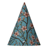 Retro Blue Floral Swallow Pattern by Walter Crane Partyhütchen (Links)