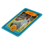 Retro Blue Football Card inspiriert Personalisiert Magnet (Linke Seite)