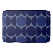 Retro Blue Geometric Badematte (Vorderseite)