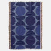 Retro Blue Geometric Decke (Vorderseite Vertikal)