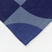 Retro Blue Geometric Fleecedecke (Ecke)