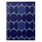 Retro Blue Geometric Notizblock (Vorderseite)