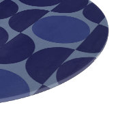 Retro Blue Geometric Schneidebrett (Ecke)