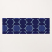 Retro Blue Geometric Yogamatte (Rückseite (Horizontal))