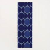 Retro Blue Geometric Yogamatte (Rückseite)