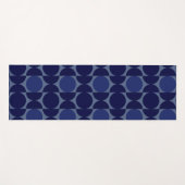 Retro Blue Geometric Yogamatte (Vorderseite (Horizontal))