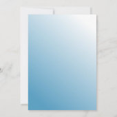 Retro Blue Gradient Foto Männer 96. Einladung (Rückseite)