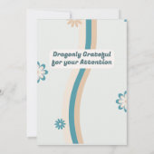 Retro Blue Gray Pastel Baby Dragon Birthday Einladung (Rückseite)