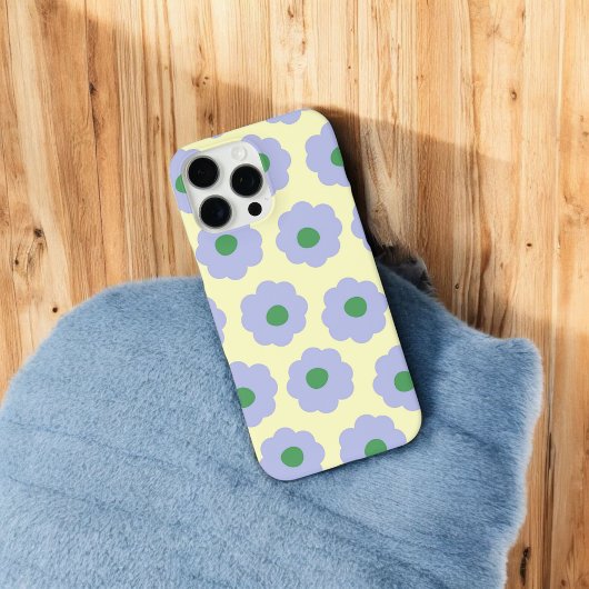 Retro Blue Green Floral Whimsical Preppy Hippie Case-Mate iPhone Hülle
