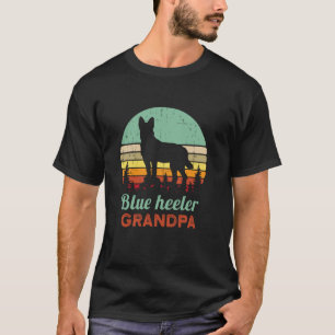 Retro Blue Heeler Opa Australischer Cattle Dog Gr T-Shirt