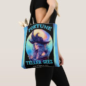Retro Blue Hexe Halloween Tasche (Von Nahem)