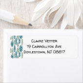 Retro Blue Holey Ovals (Insitu)