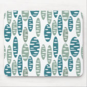 Retro Blue Holey Ovals Mousepad (Vorne)
