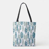 Retro Blue Holey Ovals Tasche (Rückseite)