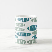 Retro Blue Holey Ovals Tasse (Mittel)