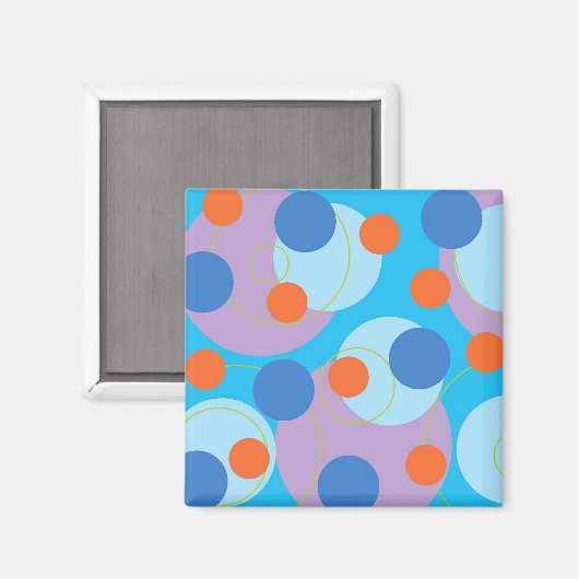 Retro Blue Ice Magnet (Vorderseite/Rückseite)