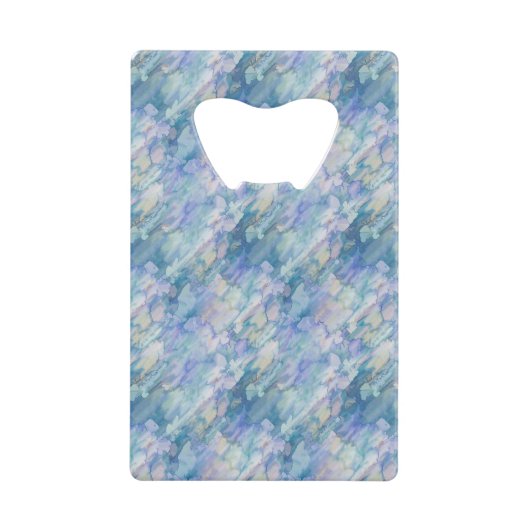 Retro Blue Lila Raindrop Muster Geldbeutel Flaschenöffner (Vorderseite)